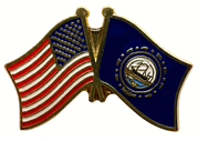 New Hampshire Flag Lapel Pin - Double