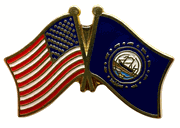 New Hampshire Flag Lapel Pin - Double