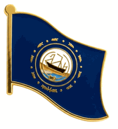 New Hampshire Flag Lapel Pin - Single