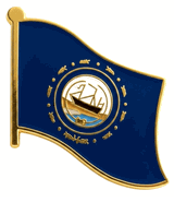New Hampshire Flag Lapel Pin - Single