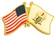 New Jersey Flag Lapel Pin - Double