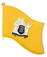 New Jersey Flag Lapel Pin - Single