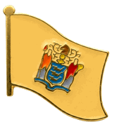 New Jersey Flag Lapel Pin - Single