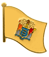 New Jersey Flag Lapel Pin - Single