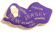 New Jersey Map Lapel Pin