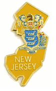 New Jersey Map Lapel Pin - Updated Version