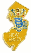 New Jersey Map Lapel Pin - Updated Version