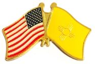 New Mexico Flag Lapel Pin  - Double