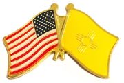 New Mexico Flag Lapel Pin  - Double
