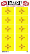 New Mexico Flag Stickers 50 Stickers per package