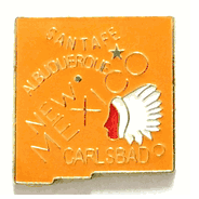 New Mexico Map Lapel Pin 