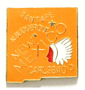 New Mexico Map Lapel Pin 