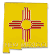 New Mexico Map Lapel Pin - Updated Version