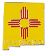 New Mexico Map Lapel Pin - Updated Version