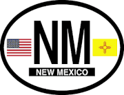 New Mexico Flag It Oval Decal