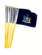 New York 12" x 18" Miniature Stick Flags
