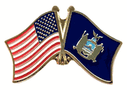 New York Flag Lapel Pin - Double