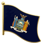 New York Flag Lapel Pin - Single