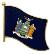 New York Flag Lapel Pin - Single