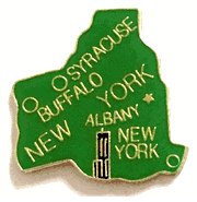 New York Map Lapel Pin 