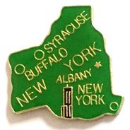 New York Map Lapel Pin 