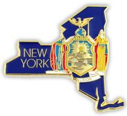 New York Map Lapel Pin - Updated Version