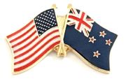 New Zealand Flag Lapel Pin - Double 