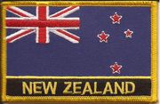 New Zealand Flag Patch with Name