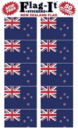 New Zealand Flag Stickers 50 Stickers per package