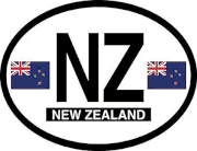 New Zealand Flag It Oval Decal