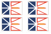 Newfoundland Flag Stickers - 50 per sheet
