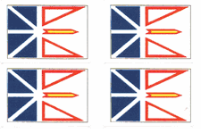 Newfoundland Flag Stickers - 50 per sheet