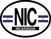 Nicaragua Flag It Oval Decal