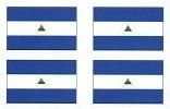 Nicaraguan Flag Stickers - Sheet of 50