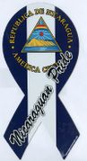 Nicaraguan Pride Car Ribbon Magnet