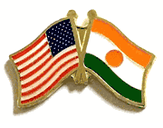Niger Flag Lapel Pin  - Double 