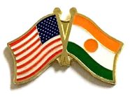 Niger Flag Lapel Pin  - Double 