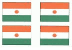 Niger Flag Stickers - Sheet of 50