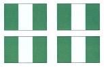 Nigerian Flag Stickers - Sheet of 50