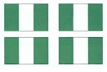 Nigerian Flag Stickers - Sheet of 50