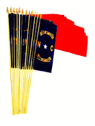 North Carolina 12" x 18" Miniature Stick Flags