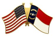 North Carolina Flag Lapel Pin - Double