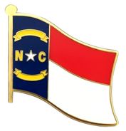 North Carolina Flag Lapel Pin - Single