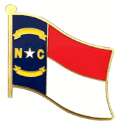 North Carolina Flag Lapel Pin - Single