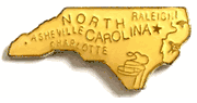 North Carolina Map Lapel Pin 