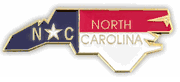 North Carolina Map Lapel Pin - Updated Version
