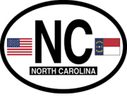 North Carolina Flag It Oval Decal