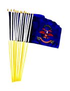 North Dakota 12" x 18" Miniature Stick Flags