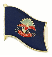 North Dakota Flag Lapel Pin - Single