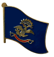 North Dakota Flag Lapel Pin - Single